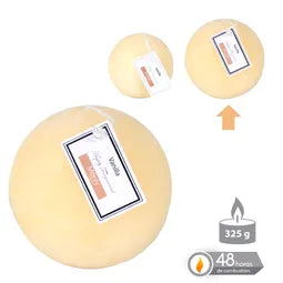 Vela bola perfumada crema vainilla 9 cm