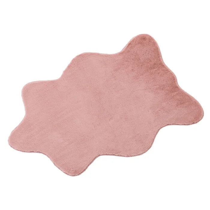 Alfombra softly poliester rosa palo 60 x 90 cm