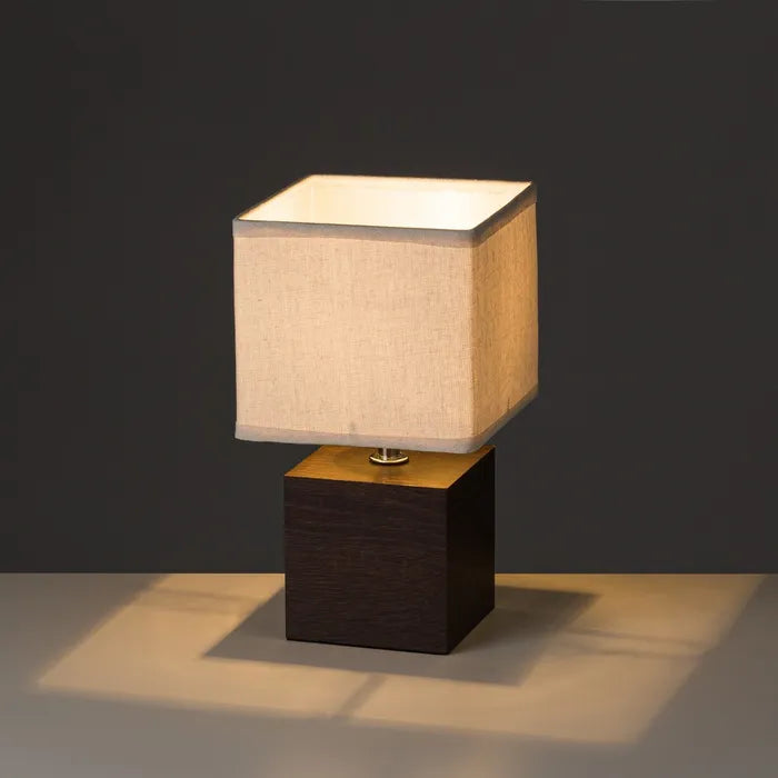 Lámpara madera marrón 14 x 14 x 26,50 cm