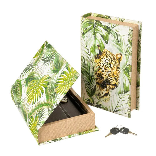 Libro 2/m jungle lienzo-mdf-metal 16 x 5 x 24 cm