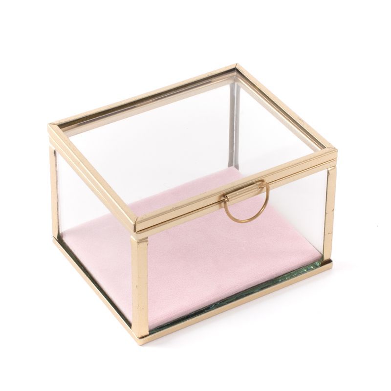 Caja cristal oro rosa