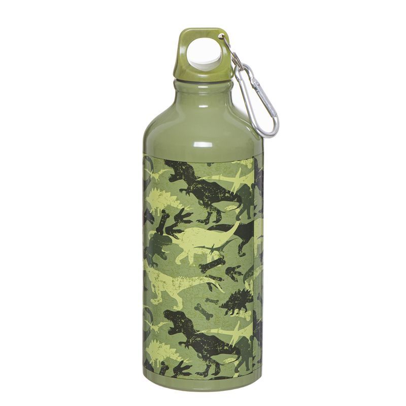 Botella aluminio 600ml dinos camuflaje