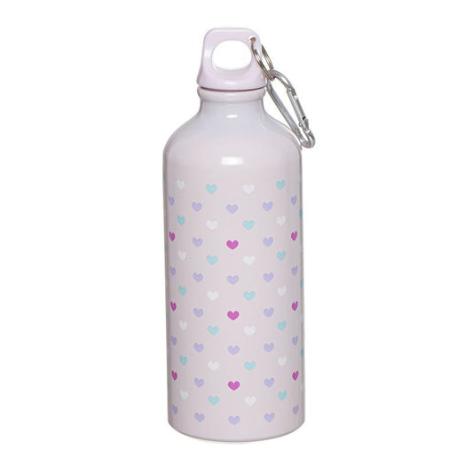 Botella aluminio 600ml corazones