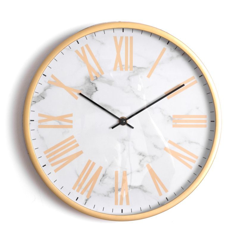 Reloj 30cm marmol blanco