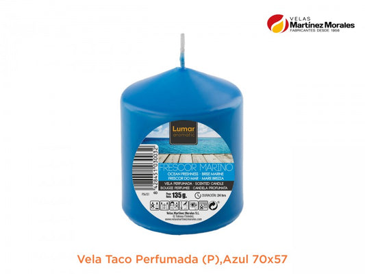 Vela taco perfumada marino 7x5,7 cm