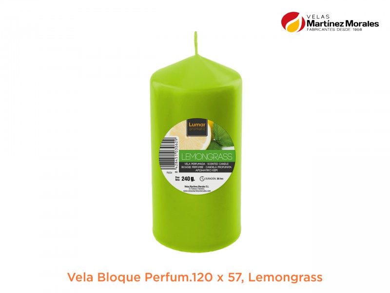 Vela bloque perfumado limon 12x5,7 cm