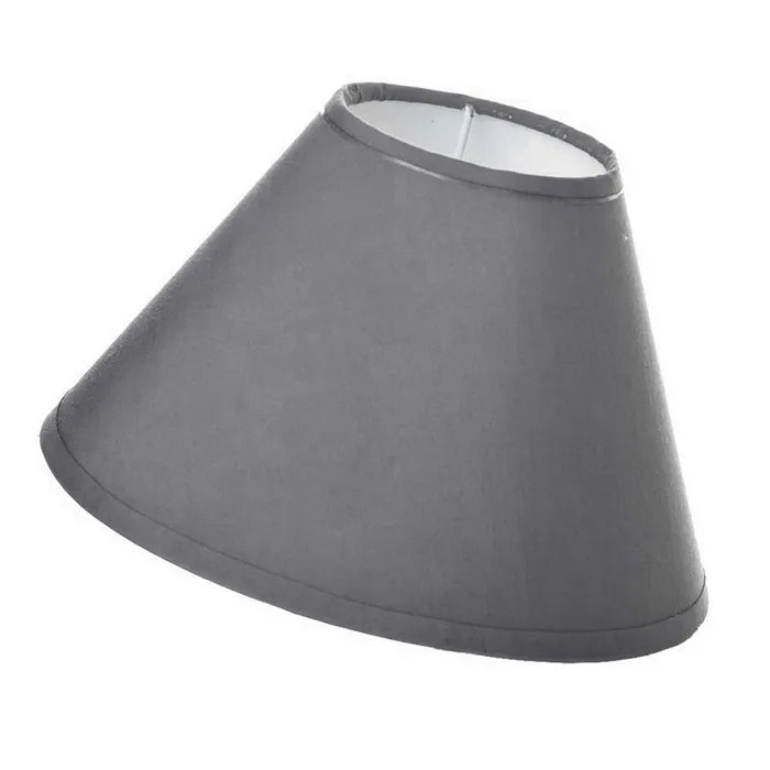 Pantalla lámpara poliéster-pp gris 22 x 9 x 14,50 cm