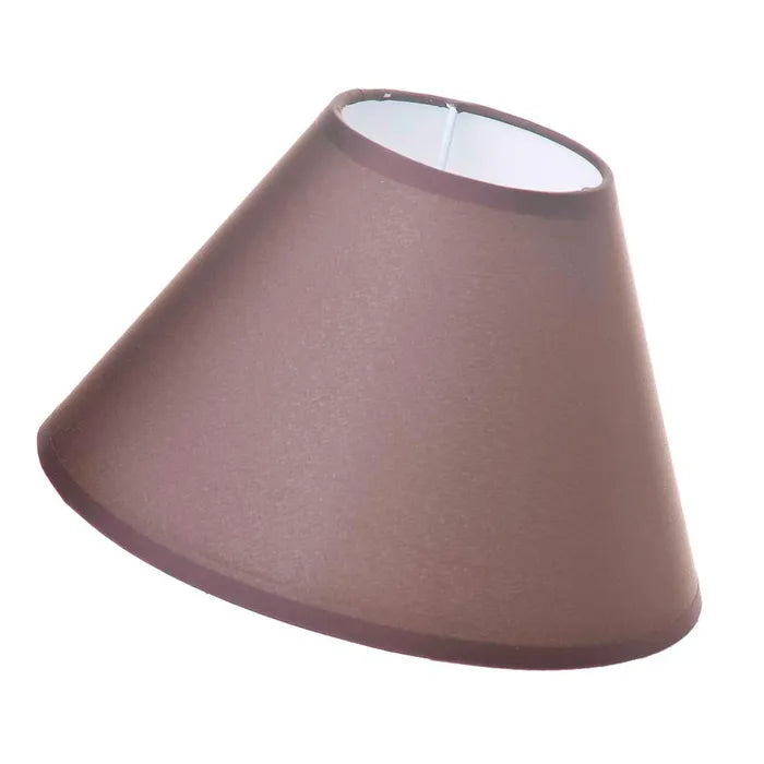 Pantalla lámpara poliéster-pp chocolate 22 x 9 x 14,50 cm