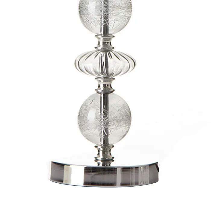 Lámpara metal-cristal blanco 20 x 20 x 41 cm