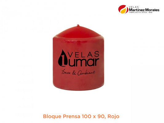 Bloque prensa rojo 10x9 cm