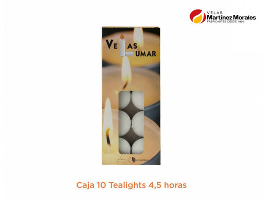 Caja 10 tealights 4,5 horas