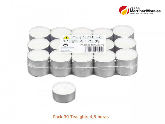 Pack 30 tealights 4,5 horas