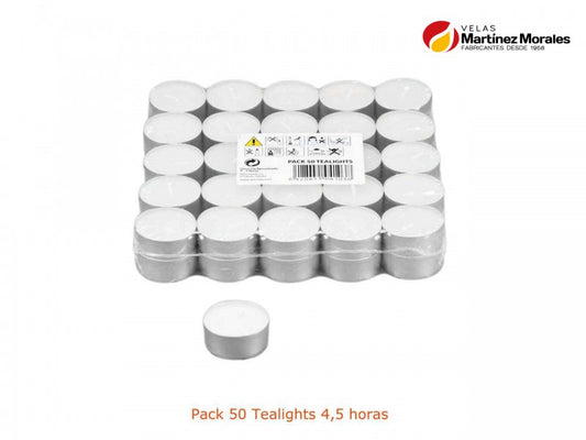 Pack 50 tealights 4,5 horas