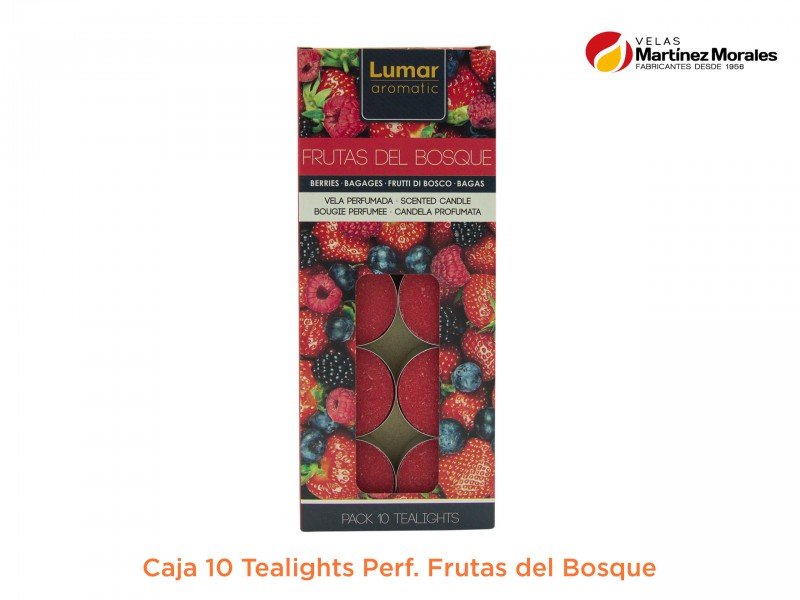 Caja 10 tealights perf. Frutas del bosque