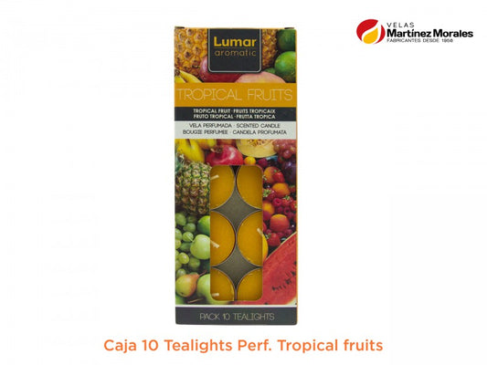 Caja 10 tealights perf.Tropical