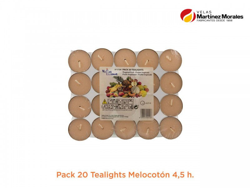 Pack 20 tealights tropical fruits