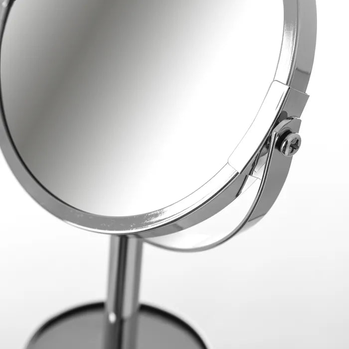 Espejo doble 2 aumentos metal cromado 14 x 7,50 x 21,50 cm
