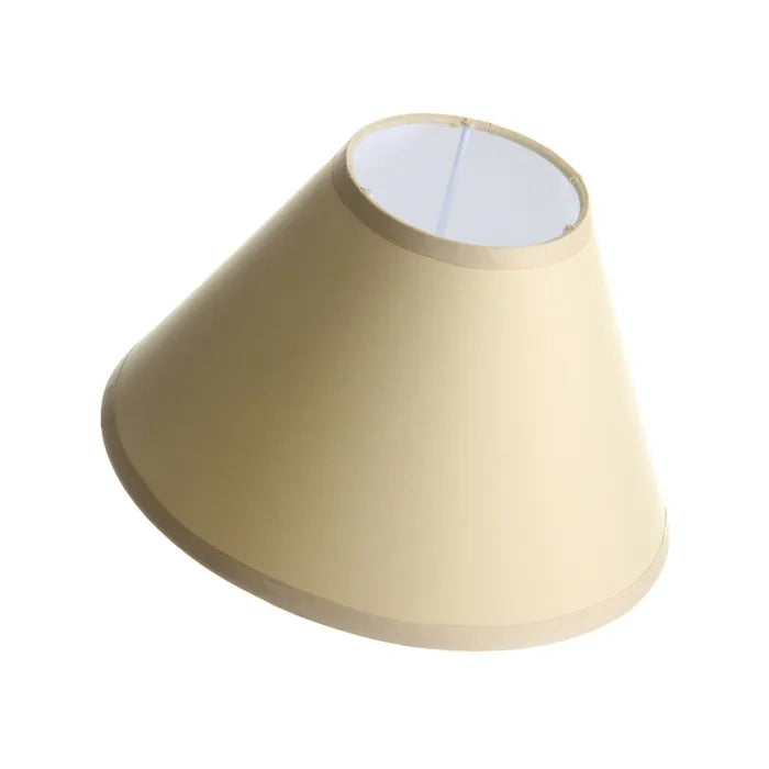 Pantalla lámpara poliéster-pp beige 22 x 9 x 14,50 cm