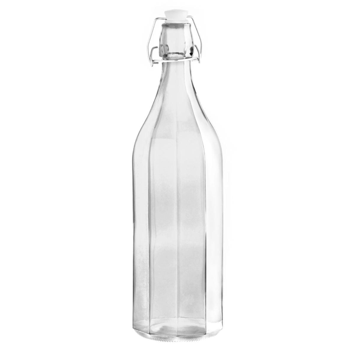 Botella mesa vidrio con tapon