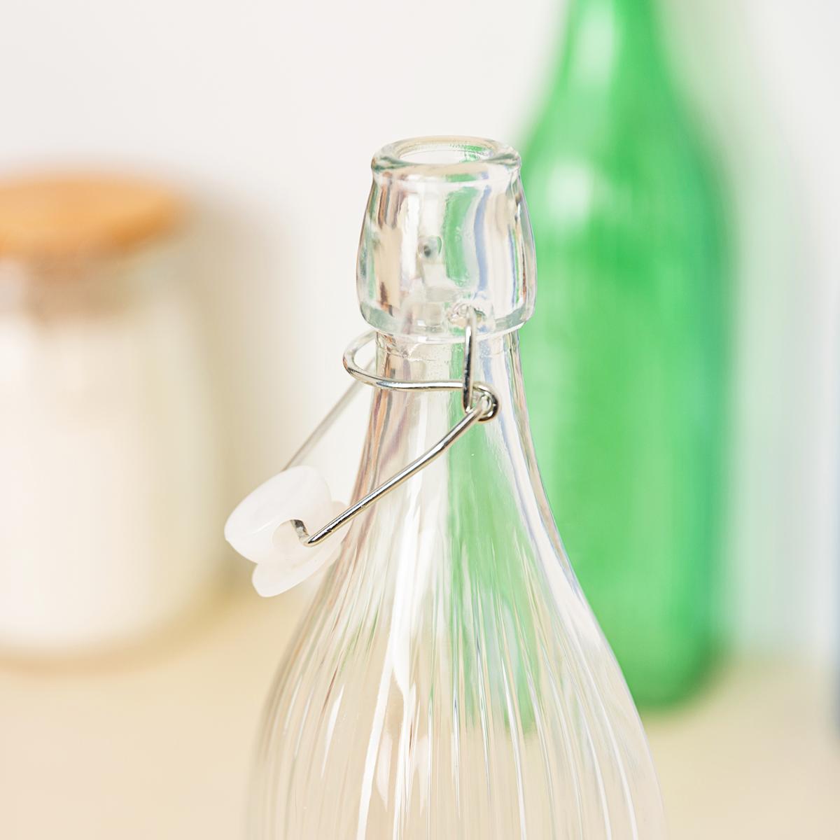Botella con tapon vidrio