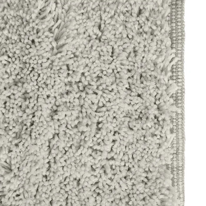 Alfombra confort algodón-poliéster gris 50 x 80 cm