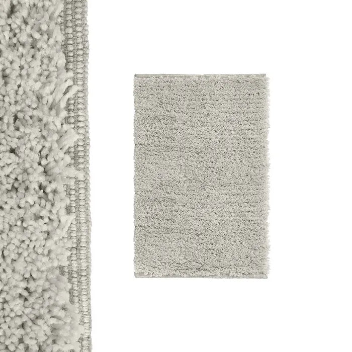 Alfombra confort algodón-poliéster gris 50 x 80 cm