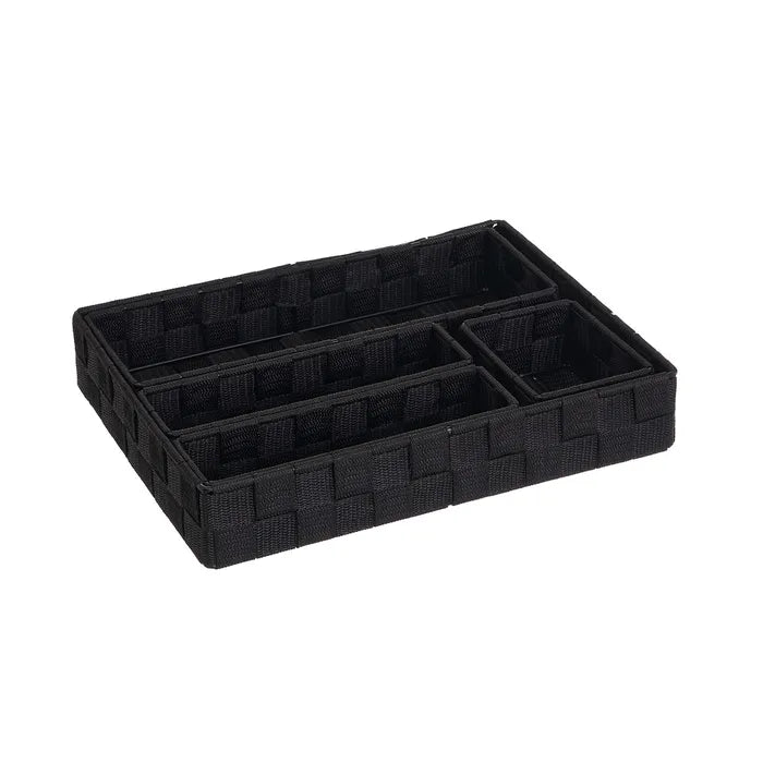 S/5 organizadores pp negro 34 x 26 x 6 cm