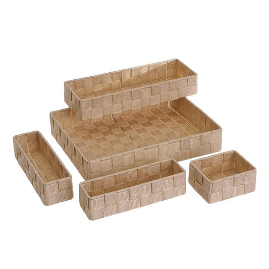 S/5 organizadores pp beige 34 x 26 x 6 cm