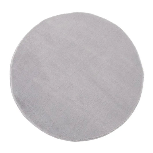 Alfombra softly poliester gris claro 80 x 80 cm