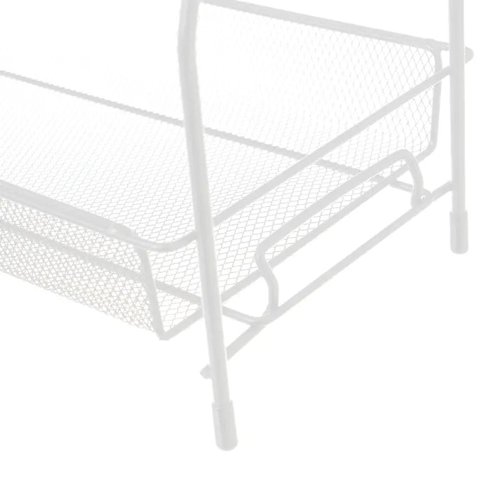 Cesta doble metal blanco 31 x 17 x 33 cm