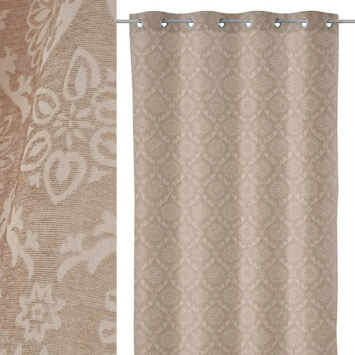 Cortina jacquard damasco keltic beige 135 x 260 cm