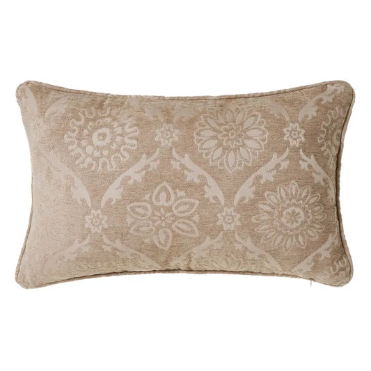 Cojín jacquard damasco keltic beige 50 x 33 cm