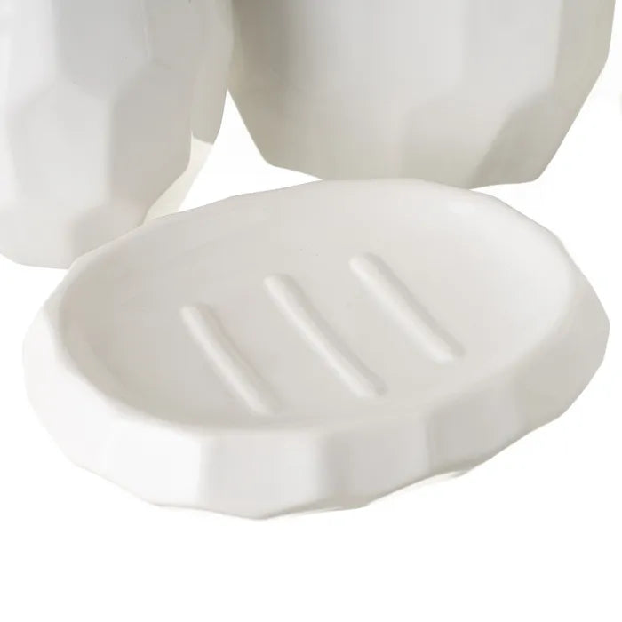 Set baño cerámica blanco 9,50 x 9,50 x 17,20 cm