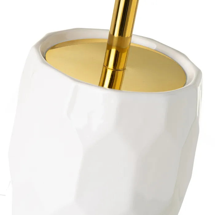 Escobillero cerámica blanco 12,50 x 12,50 x 32,50 cm
