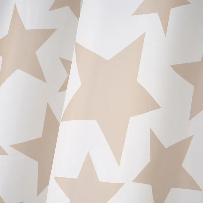 Cortina baño stars poliester beige 180 x 200 cm