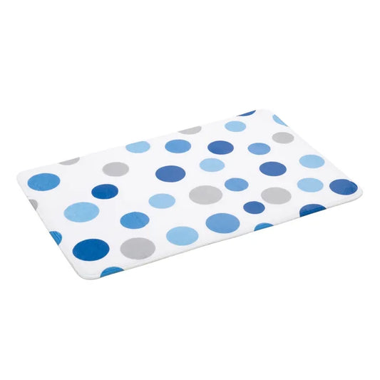 Alfombra baño dots microfibra azul 70 x 45 x 0,50 cm