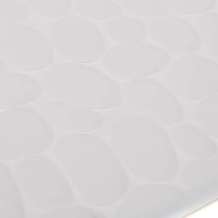 Alfombra baño mat stones blanco 60 x 40 cm