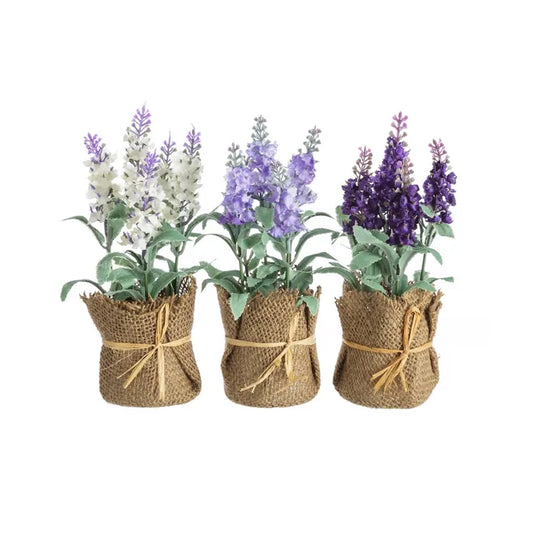 Planta lavanda 3/c poliester 6 x 6 x 20 cm