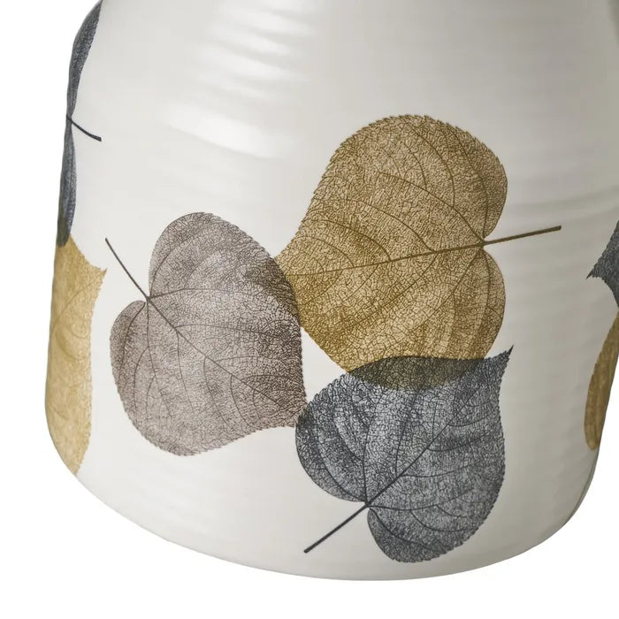 Tarro leaves stoneware 12,50 x 12,50 x 17,50 cm