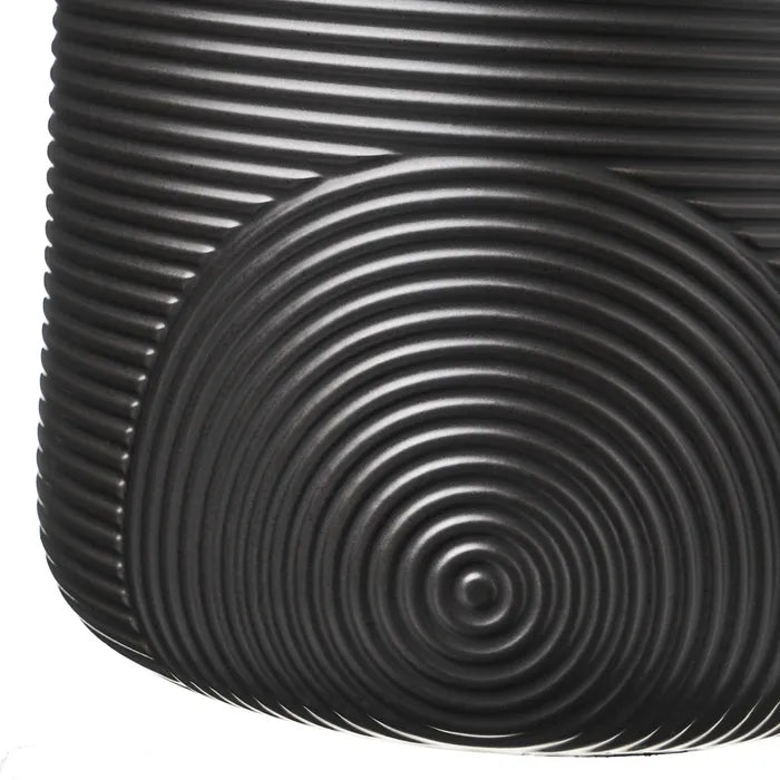Macetero 2/c stoneware negro-gris 16,50 x 16,50 x 15,50 cm