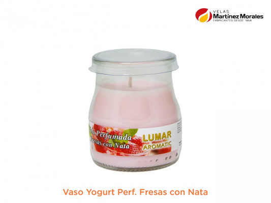 Vaso yogurt perf. Fresas con nata