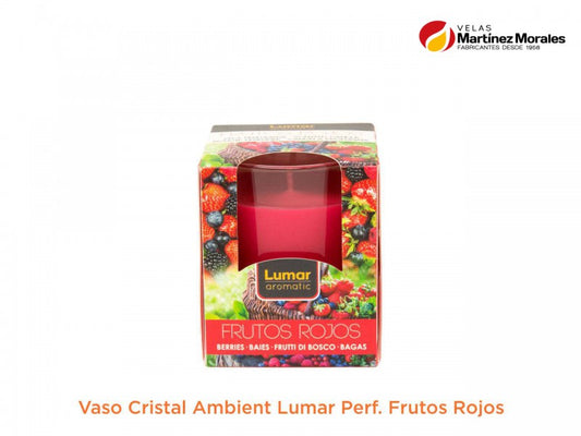 Vaso cristal lumar aromatic perf. Frutos rojos