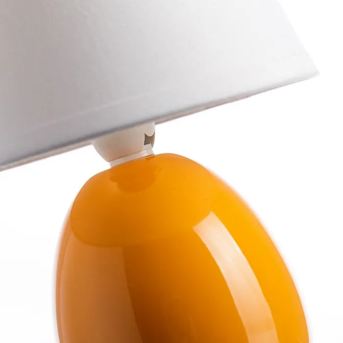 Lámpara naranja cerámica 15 x 15 x 24,50 cm