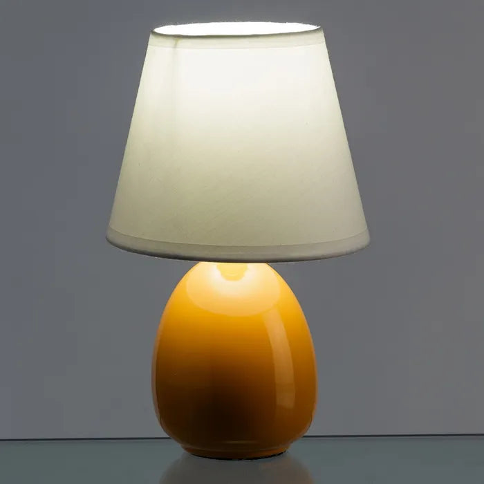 Lámpara naranja cerámica 15 x 15 x 24,50 cm