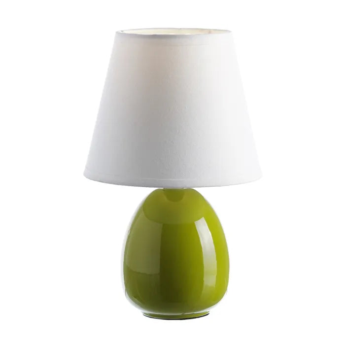 Lámpara verde cerámica 15 x 15 x 24,50 cm