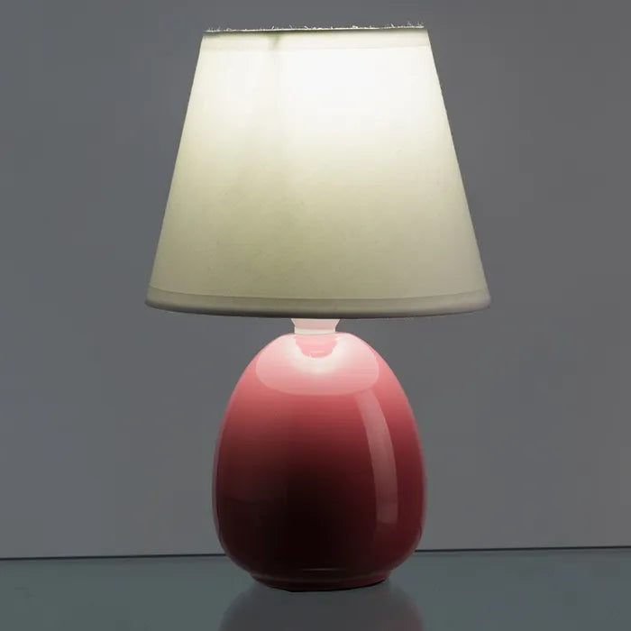 Lámpara rosa cerámica 15 x 15 x 24,50 cm