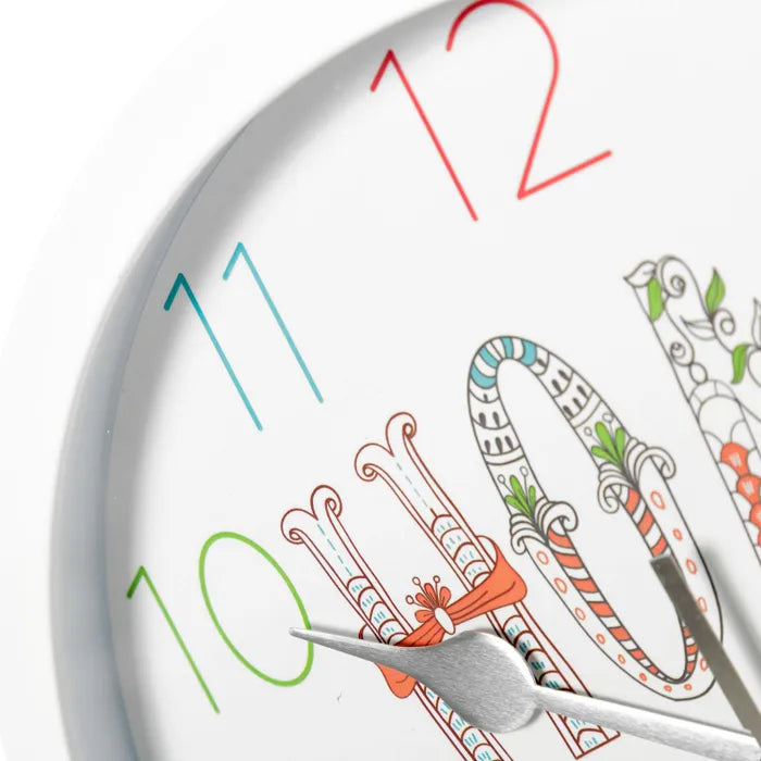 Reloj pared "home" 2/c plástico 25,20 x 25,20 x 4 cm