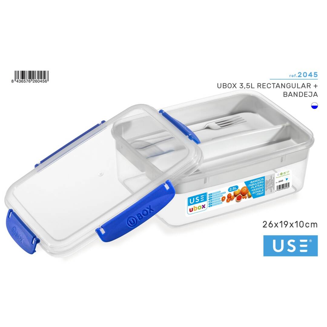 Ubox 3,5l rectangular + bandeja