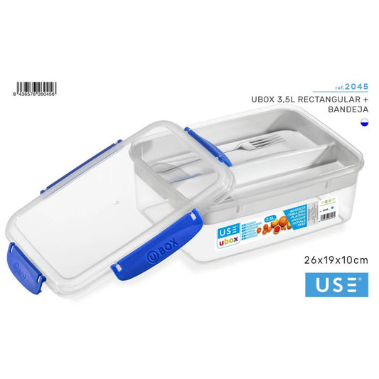 Ubox 3,5l rectangular + bandeja