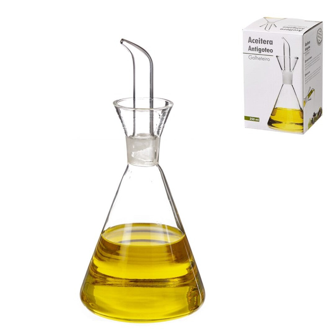 Aceitera cristal antigoteo 250 ml